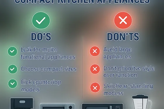 Do and Don’t Guide for Compact Kitchen Appliances illustration