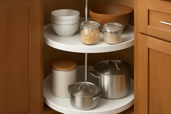 Optimize Corner Cabinets with Lazy Susans illustration