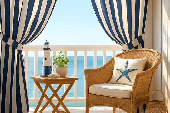 Striped Curtains for a Classic Nautical Look illustration