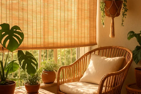 Natural Bamboo Curtains for a Boho Vibe illustration