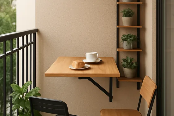 Maximizing Vertical Space with Wall-Mounted Tables illustration