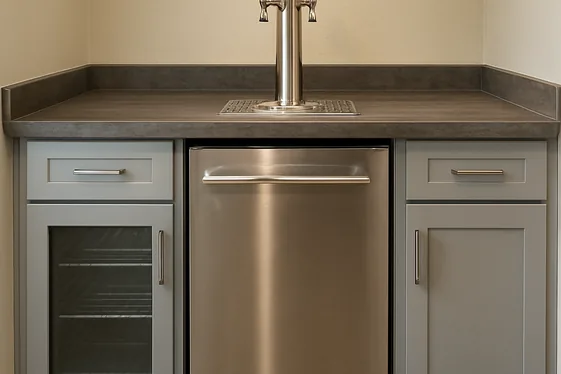 Include a Built-In Kegerator for Draft Beer Lovers illustration