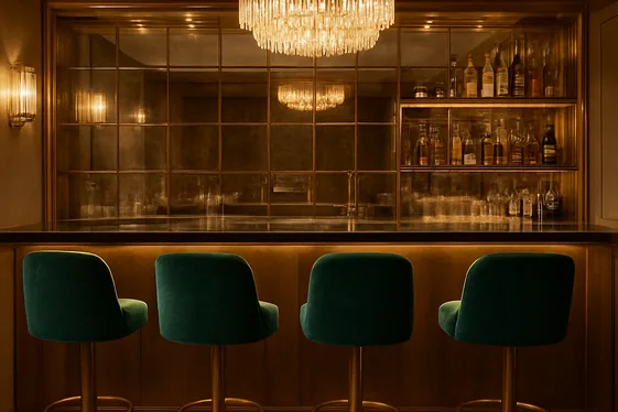 Add a Touch of Glam with Metallic Accents and Mirrors illustration