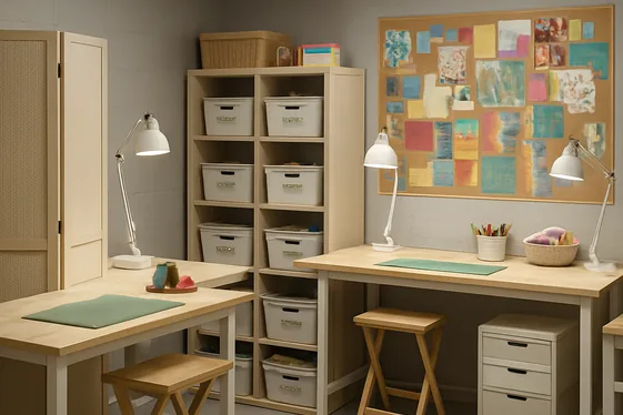 Multipurpose Craft and Hobby Studio Space illustration