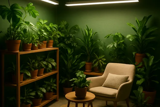 Indoor Garden and Green Space Basement Ideas illustration