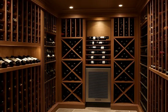 Chic Wine Cellar with Custom Racking illustration