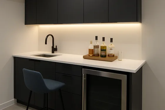 Install a Sleek Wet Bar illustration