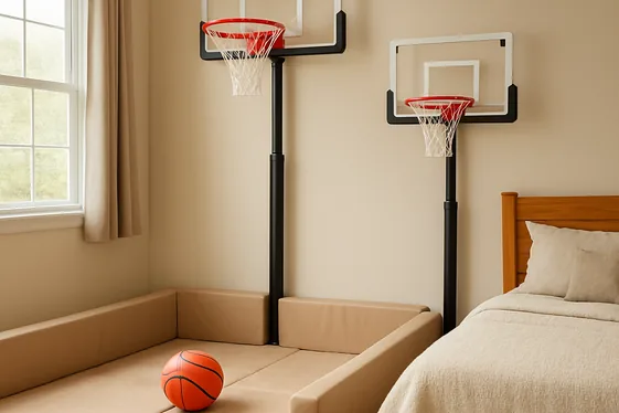 Creative Basketball Hoop Installations for Indoor Play illustration