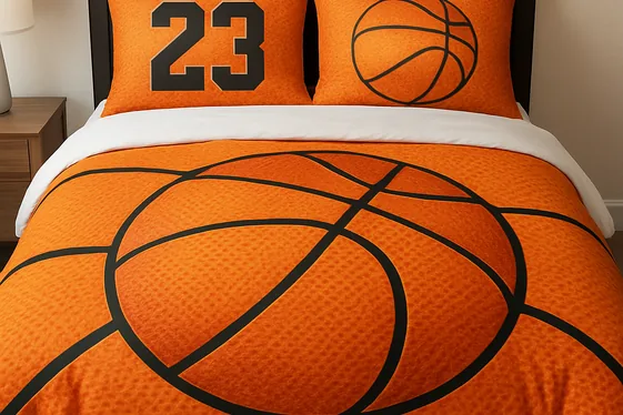 Do-It-Yourself Basketball Themed Bedding illustration