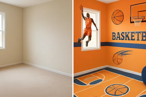 Incorporating Basketball Art and Posters for Style illustration