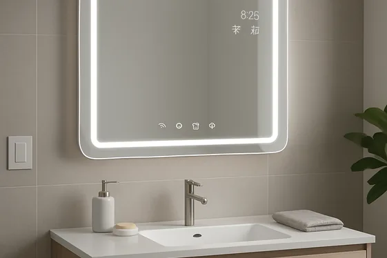 Integrate Smart Bathroom Mirrors with LED Lighting illustration