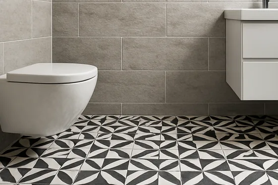Change Your Bathroom Tiles with Patterns or Textures illustration