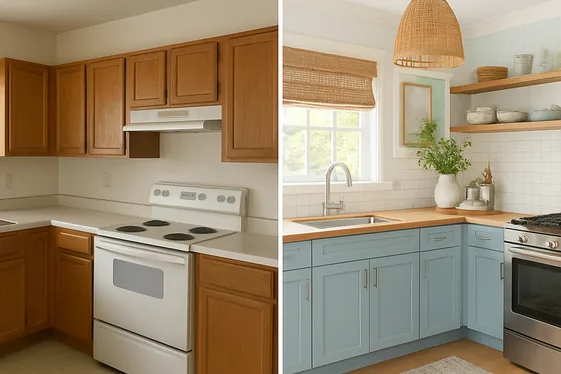 Before and After: From Standard to Coastal Kitchen illustration