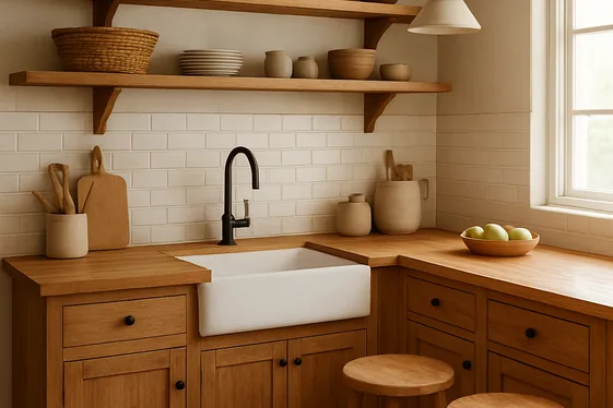 Natural Wood Accents to Warm Up Your Kitchen illustration