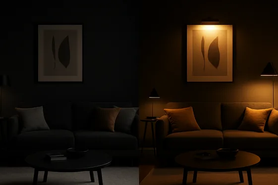 Before and After: Lighting makes Black Pop illustration