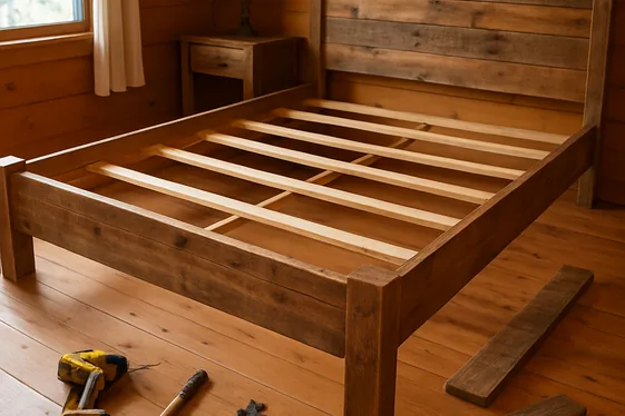 Step-by-Step Guide to Building a Rustic Bed Frame illustration