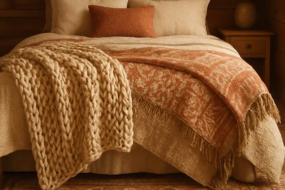 Adding Textured Throws and Rugs for Extra Warmth illustration