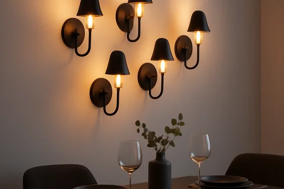 Arrange a Cluster of Decorative Sconces illustration