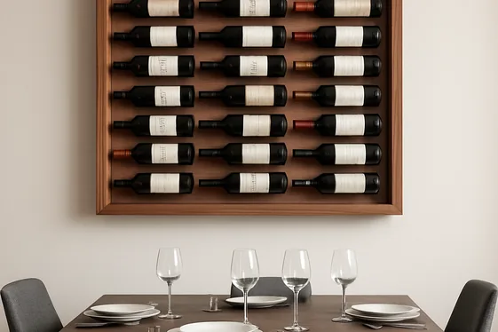 Curate a Wall-mounted Wine Rack for Sophistication illustration