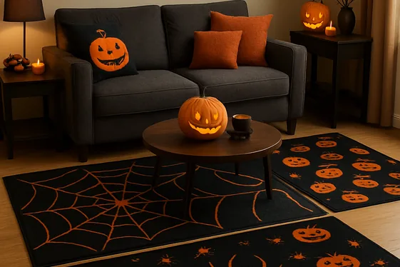 Layer Spooky Rugs and Floor Mats illustration