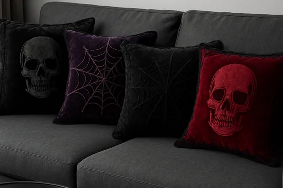 Incorporate Gothic-Inspired Throw Pillows illustration