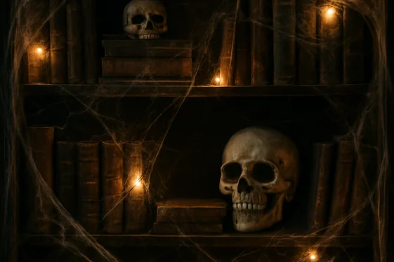 Transform Shelves Into Haunted Vignettes illustration