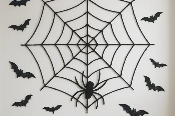Craft a DIY Spiderweb Wall Art illustration