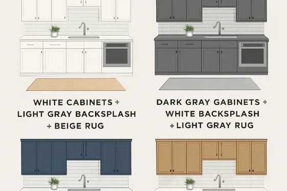 Coordinating Rug Colors with Kitchen Accents illustration