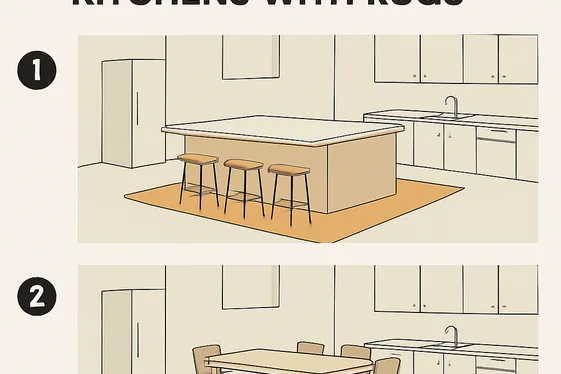 Using Rugs to Define Open Concept Kitchens illustration
