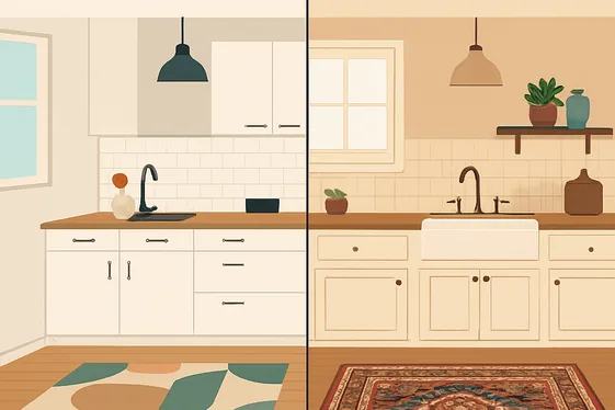 Combining Modern and Traditional Rug Styles illustration