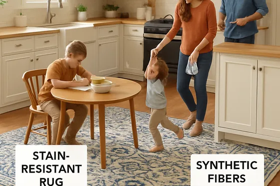 Selecting Stain-Resistant Rugs for Busy Families illustration