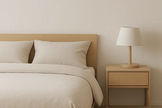 Stick to a Small, Coordinated Nightstand illustration