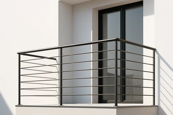 Horizontal Metal Rod Railings for a Minimalist Look illustration