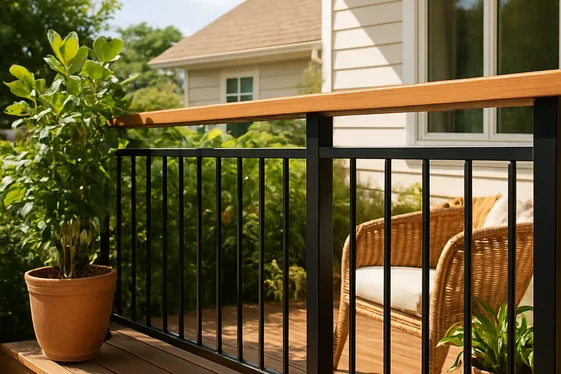 Wood and Metal Combo Railings for Warmth and Strength illustration