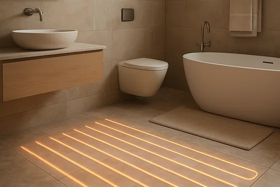 Create a Spa-Like Atmosphere with Heated Floors illustration
