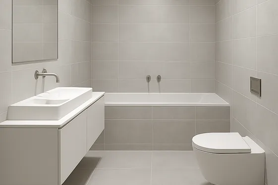 Use Large Format Tiles to Expand Space illustration