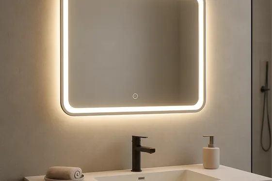 Opt for Smart Mirrors with Built-In Lighting illustration