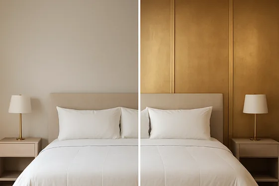 Use Warm Metallic Wall Accents illustration