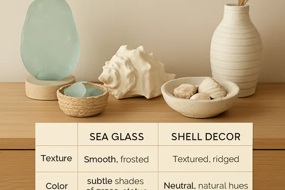 Incorporating Sea Glass and Shell Decor Pieces illustration