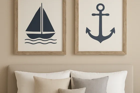 Minimalist Nautical Art Prints illustration
