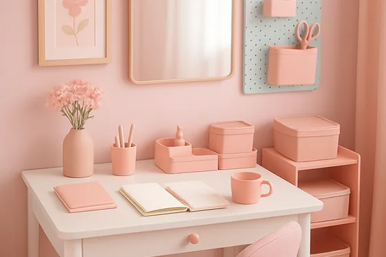 Color-Coordinated Desk Spaces illustration