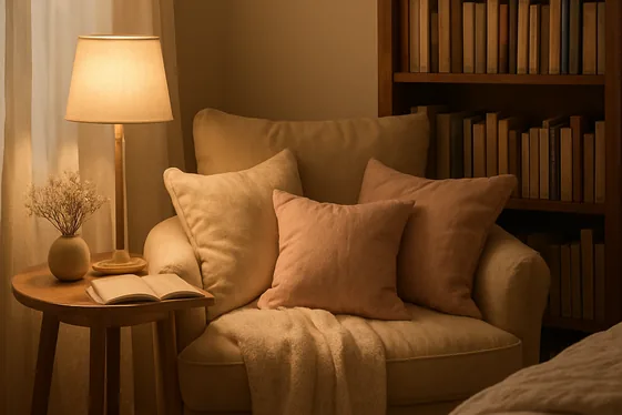 Cozy Reading Nooks with Plush Seating illustration