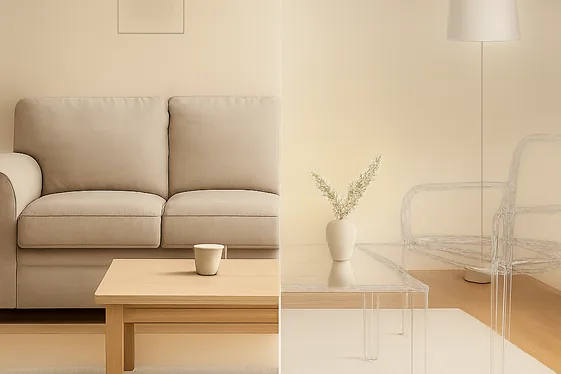 Choose Transparent Furniture Pieces Over Bulky Ones illustration