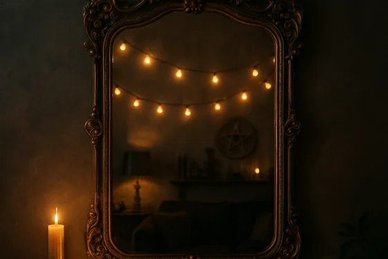 Place a Statement Mirror with an Ornate Frame illustration