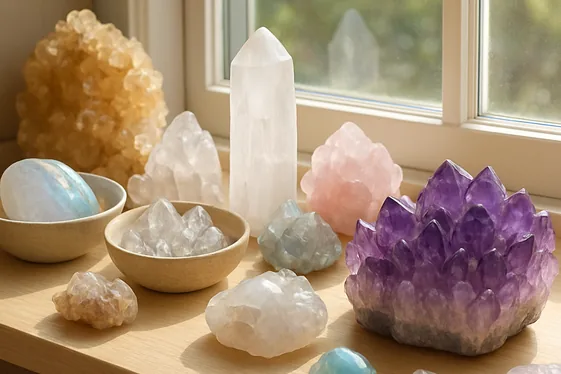 Display Crystals and Minerals for Energy and Beauty illustration