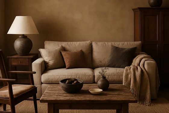 Use Dark Wood Furniture for an Earthy Feel illustration