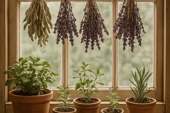 Bring in Botanical Elements and Dried Herbs illustration