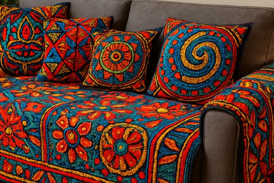 Accessorizing with Beaded Cushions and Throws illustration