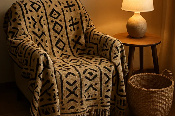 Creating a Cozy Reading Nook with African-Inspired Fabrics illustration