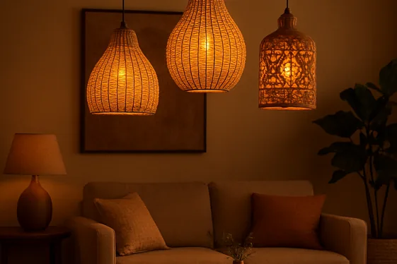 Lighting Your Living Room with Ethnic Pendant Lamps illustration